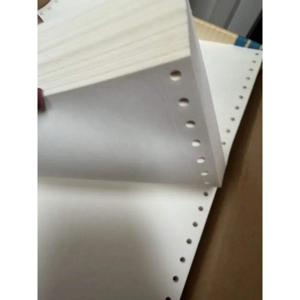 Continuous Feed Computer Paper Blank 9.5x11 Inches White Dot Matrix‎